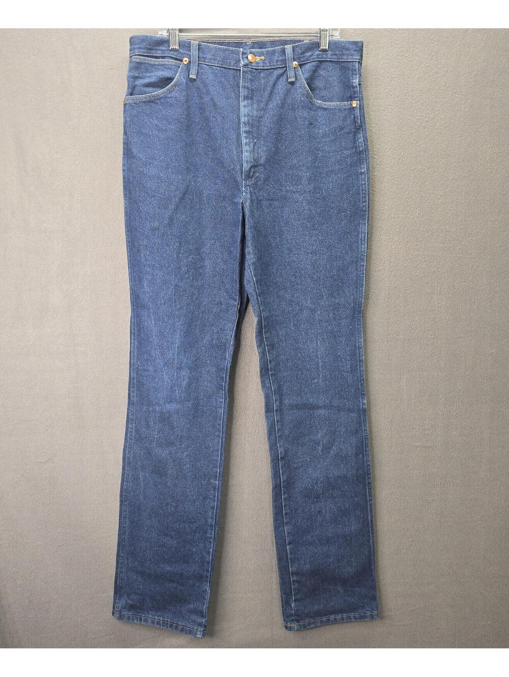 Wrangler 936DEN Slim Fit Cowboy Cut Jeans Mens 36x36 Indigo Blue Denim Rigid